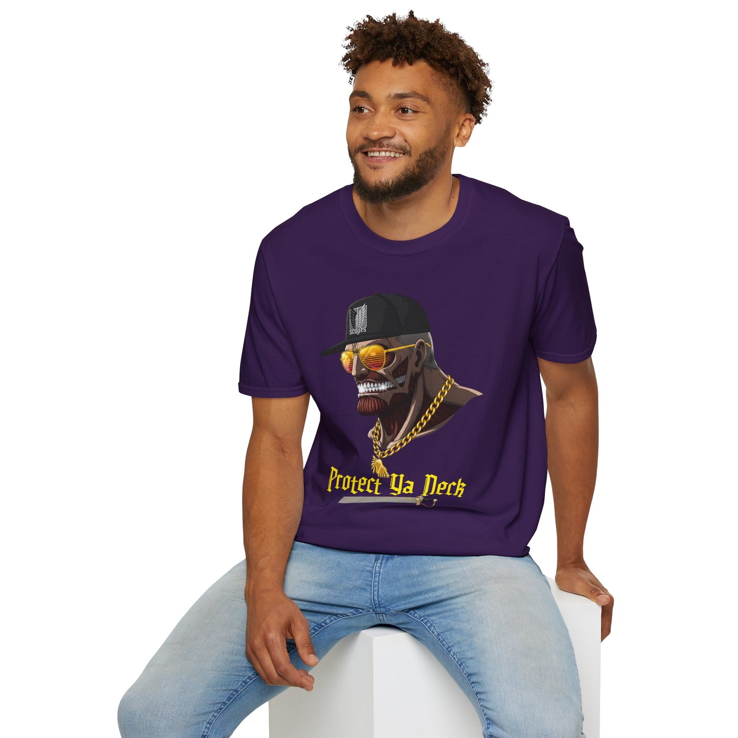 Cool Graphic Tee - Protect Ya Neck Unisex Softstyle T-Shirt, Streetwear Shirt, Hip Hop Apparel, Casual Outfit, Gift Idea, Trendy Fashion