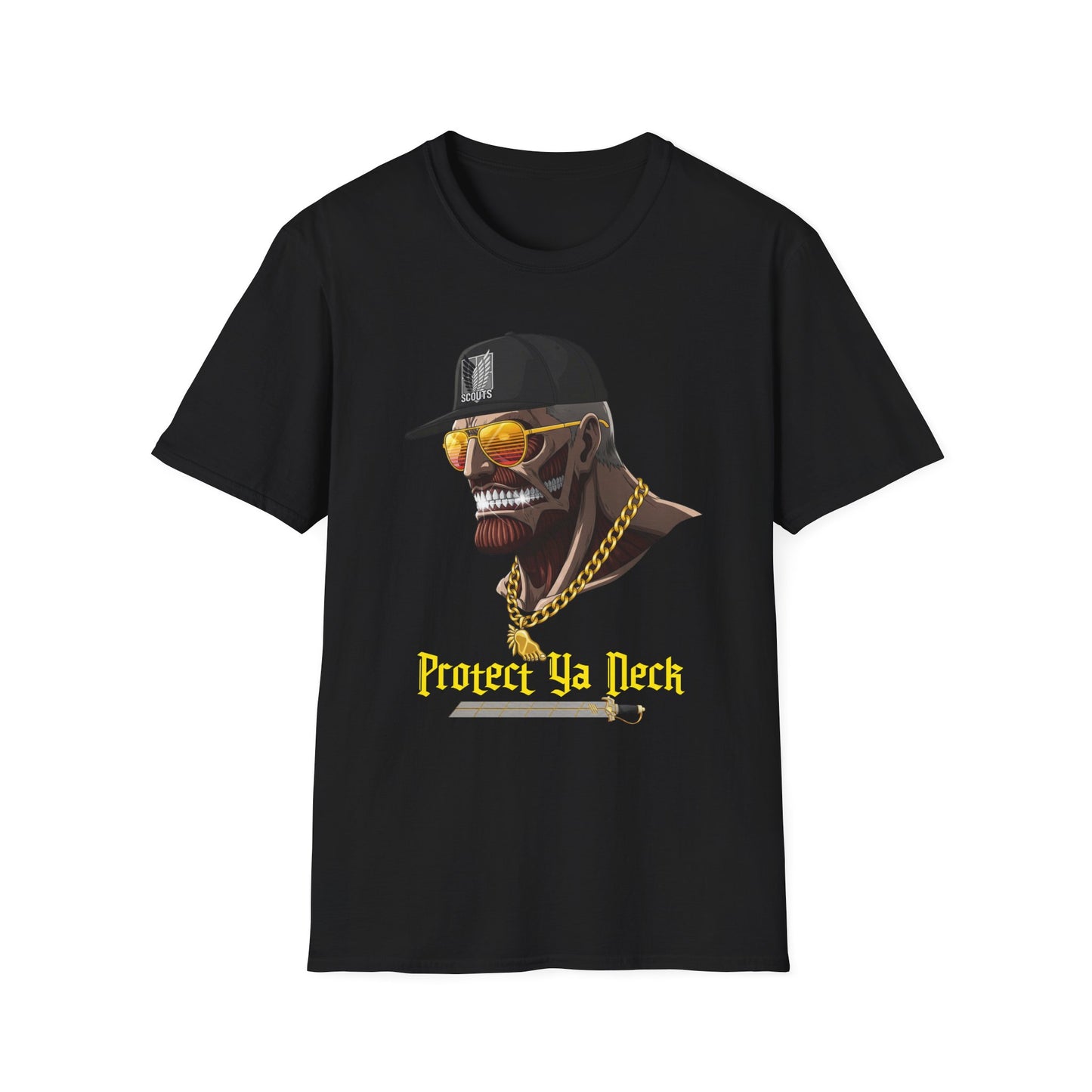 Cool Graphic Tee - Protect Ya Neck Unisex Softstyle T-Shirt, Streetwear Shirt, Hip Hop Apparel, Casual Outfit, Gift Idea, Trendy Fashion