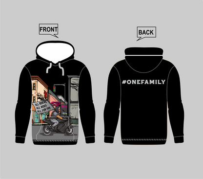 Motorcycle Fundraiser Hoodie (#OneFamily)