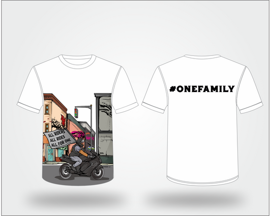 Motorcycle Fundraiser T-Shirt  (#OneFamily)